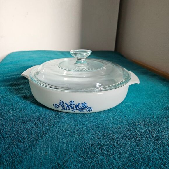 Fire King (Anchor Hocking) Baking Dish In Cornflower - Picture 1 of 8